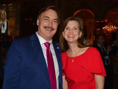 Dallas Yocum with her former husband Mike Lindell.
